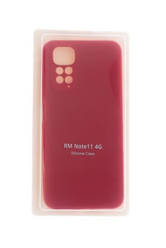 Чехол-накладка для XIAOMI Redmi Note 11 VEGLAS SILICONE CASE закрытый красный (1) оптом, в розницу Центр Компаньон