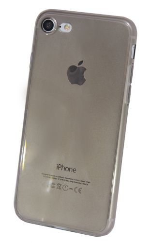 Чехол-накладка для iPhone 7/8/SE FASHION TPU пакет черно-прозрачный оптом, в розницу Центр Компаньон