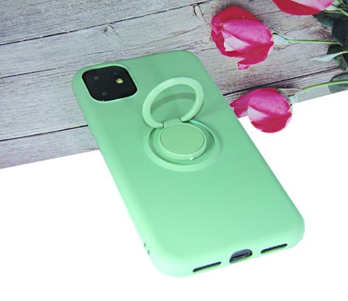 Чехол-накладка для iPhone 11 Pro Max SOFT TOUCH TPU КОЛЬЦО зеленый  оптом, в розницу Центр Компаньон