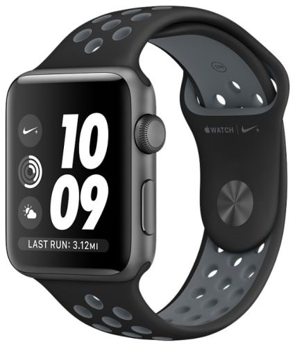 Ремешок для Apple Watch Sport Отверстия 42/44mm черно-серый оптом, в розницу Центр Компаньон фото 3