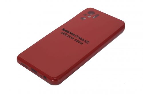 Чехол-накладка для XIAOMI Redmi Note 10S SILICONE CASE закрытый красный (1) - фото фото 2
