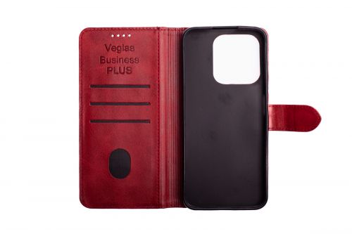 Чехол-книжка для Infinix Hot 50i/Smart 9 VEGLAS BUSINESS PLUS красный - фото фото 6