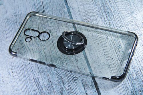 Чехол-накладка для HUAWEI Mate 20 Lite ELECTROPLATED TPU КОЛЬЦО черный - фото фото 3