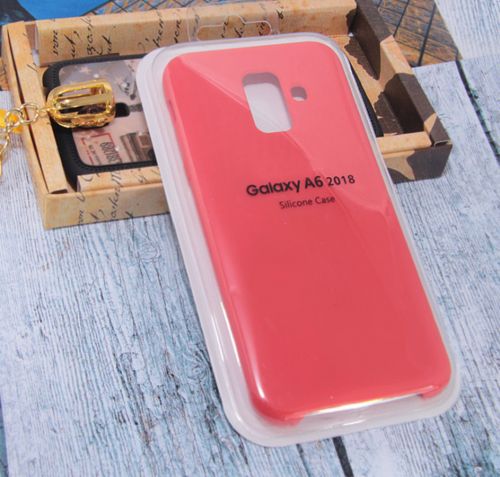 Чехол-накладка для Samsung A600 A6 2018 SILICONE CASE красный - оптовая продажа Чехол-накладка для Samsung A600 A6 2018 SILICONE CASE красный - фото