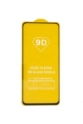 Защитное стекло для Realme 9 FULL GLUE (желтая основа) пакет черный - фото