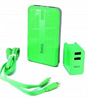 Внешний АКБ пауэр банк HOCO B9+CЗУ 7000mAh зеленый - фото