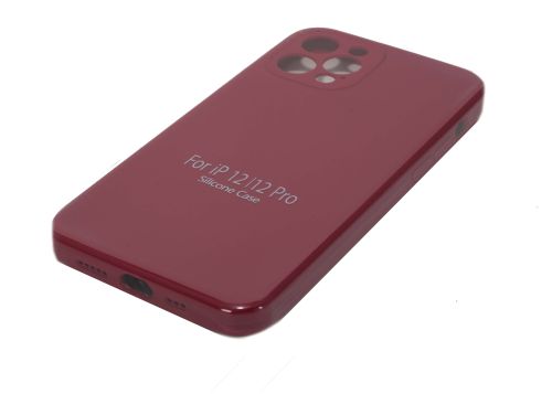Чехол-накладка для iPhone 12 Pro VEGLAS SILICONE CASE NL Защита камеры вишневый (36) оптом, в розницу Центр Компаньон фото 2