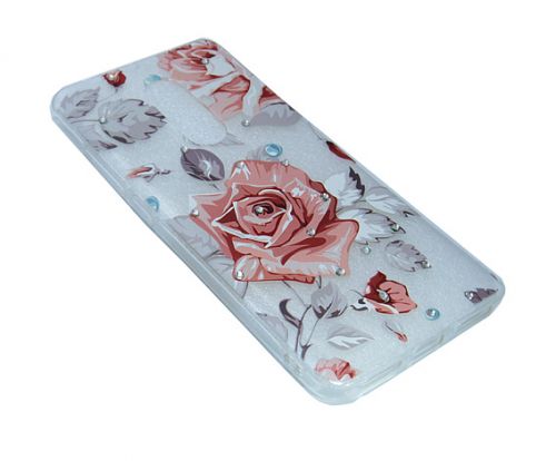 Чехол-накладка для XIAOMI Redmi Note4 FASHION TPU стразы Роза розовая - оптовая продажа фото 2 Чехол-накладка для XIAOMI Redmi Note4 FASHION TPU стразы Роза розовая - фото фото 2