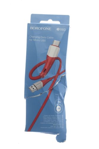 Кабель USB-Micro USB BOROFONE BX60 Superior 2.4A 1м красный, Ограниченно годен оптом, в розницу Центр Компаньон фото 3