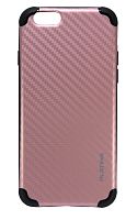 Купить Чехол-накладка для iPhone 6/6S PLATINA TPU+PC Карбон розовый, Ограниченно годен оптом, в розницу в ОРЦ Компаньон