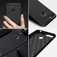 Чехол-накладка для HUAWEI Honor 7A Pro/Y6 Prime 2018 009508 ANTISHOCK черный - фото
