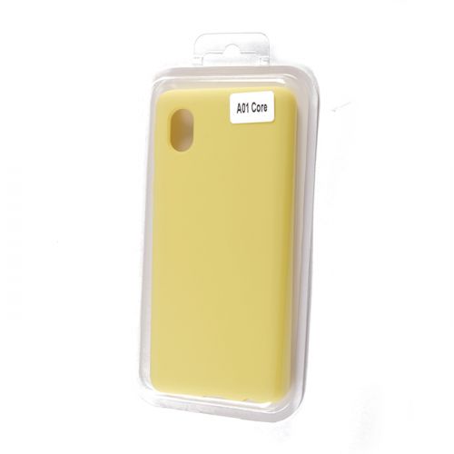 Чехол-накладка для Samsung A013F A01 Core/M01 Core SILICONE CASE NL закрытый желтый (20) оптом, в розницу Центр Компаньон