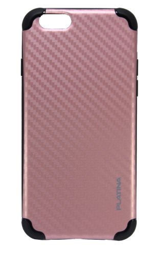 Чехол-накладка для iPhone 6/6S PLATINA TPU+PC Карбон розовый, Ограниченно годен оптом, в розницу Центр Компаньон