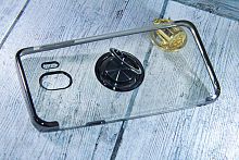 Чехол-накладка для Samsung J400 J4 2018 ELECTROPLATED TPU КОЛЬЦО черный - фото
