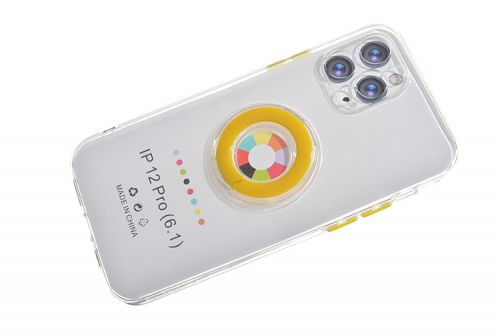 Чехол-накладка для iPhone 12 Pro NEW RING TPU желтый - фото фото 3