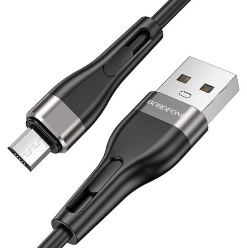 Кабель USB-Micro USB BOROFONE BX46 Rush silicone 2.4A 1м черный оптом, в розницу Центр Компаньон фото 2