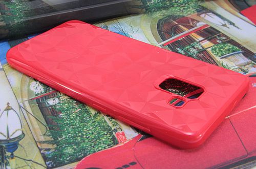 Чехол-накладка для Samsung A730F A8 Plus JZZS Diamond TPU красная оптом, в розницу Центр Компаньон фото 3