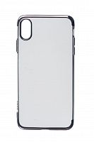 Чехол-накладка для iPhone XS Max ELECTROPLATED TPU DOKA черный - фото