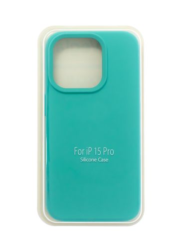 Чехол-накладка для iPhone 15 Pro SILICONE CASE закрытый бирюзовый (21) оптом, в розницу Центр Компаньон