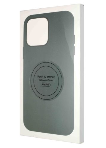 Чехол-накладка для iPhone 12 Pro Max SILICONE TPU NL поддержка MagSafe темно-зеленый коробка оптом, в розницу Центр Компаньон фото 4