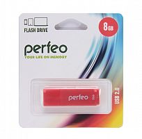 Купить USB флэш карта 8 Gb USB 2.0 Perfeo C04 красный оптом, в розницу в ОРЦ Компаньон
