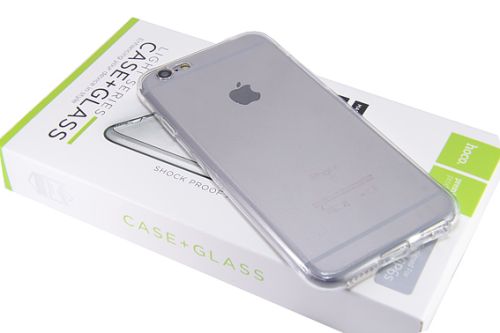 Чехол-накладка для iPhone 6/6S HOCO LIGHT TPU белая + стекло белое оптом, в розницу Центр Компаньон фото 3