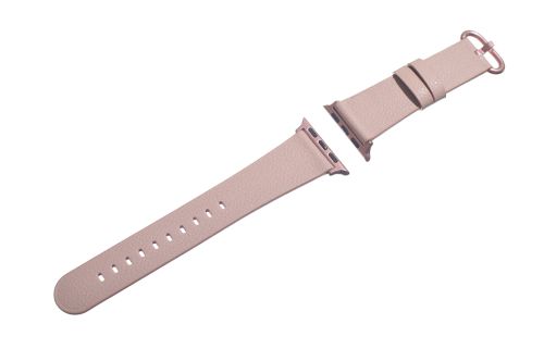 Ремешок для Apple Watch Leather With Buckle 38/40/41mm светло-розовый оптом, в розницу Центр Компаньон