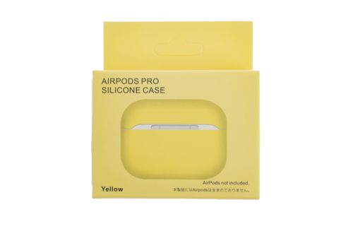 Чехол для наушников Airpods Pro Silicone без карабина желтый оптом, в розницу Центр Компаньон фото 3