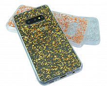 Чехол-накладка для Samsung G970 S10 E GLITTER TPU золото - фото
