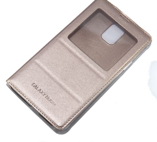 Чехол-книжка для Samsung N910C Note 4 FLIP WALLET КОЖА ОКНО золото - оптовая продажа фото 3 Чехол-книжка для Samsung N910C Note 4 FLIP WALLET КОЖА ОКНО золото - фото фото 3