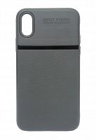 Купить Чехол-накладка для iPhone X/XS NEW LINE LITCHI TPU серый оптом, в розницу в ОРЦ Компаньон
