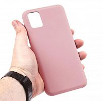 Чехол-накладка для Samsung A715F A71 SILICONE CASE закрытый светло-розовый (18) - фото
