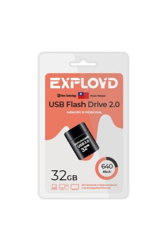USB флэш карта 32 Gb USB 2.0 Exployd 640 черный оптом, в розницу Центр Компаньон