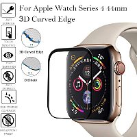 Защитное стекло для Apple Watch Series 4 (44) 3D CURVED коробка - фото