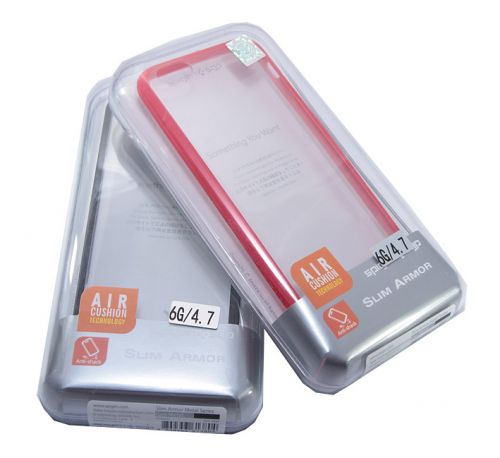 Чехол-накладка для iPhone 6/6S SGP Slim Armor TPU+PС черный - фото фото 2