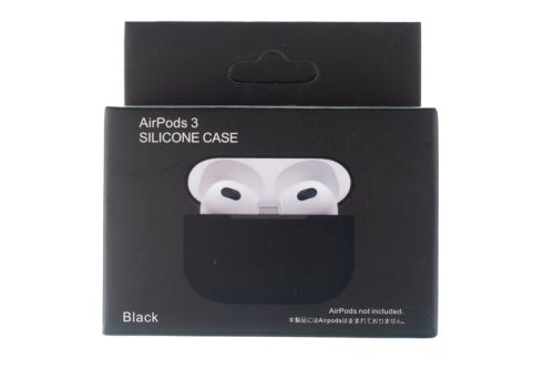 Чехол для наушников Airpods 3 Silicone case черный оптом, в розницу Центр Компаньон фото 4