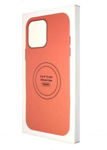 Чехол-накладка для iPhone 12 Mini SILICONE TPU NL поддержка MagSafe оранжевый коробка - фото фото 4