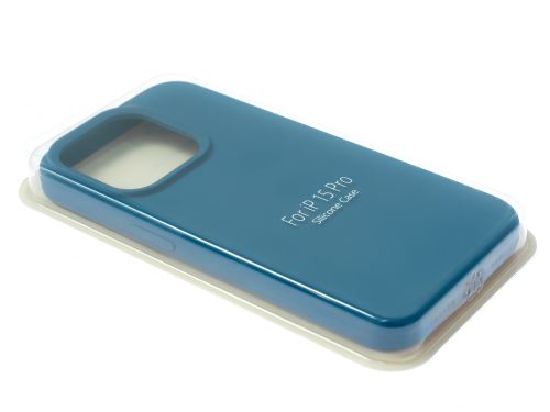 Чехол-накладка для iPhone 15 Pro SILICONE CASE закрытый синий деним (20) оптом, в розницу Центр Компаньон фото 2