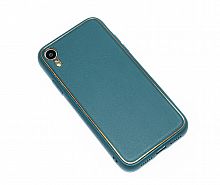 Купить Чехол-накладка для iPhone XR PC+PU LEATHER CASE темно-зеленый оптом, в розницу в ОРЦ Компаньон