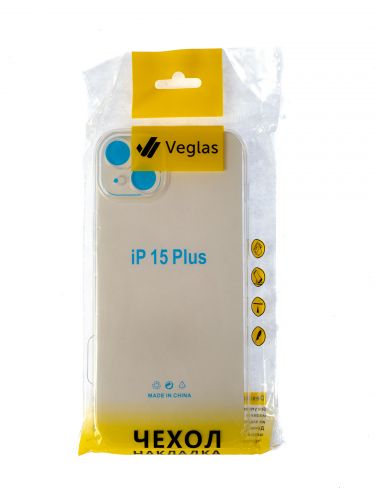 Чехол-накладка для iPhone 15 Plus VEGLAS Air Защита камеры прозрачный - фото фото 5