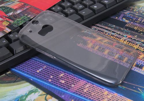 Чехол-накладка для HTC ONE M8  JZZS TPU у/т пакет черная - фото