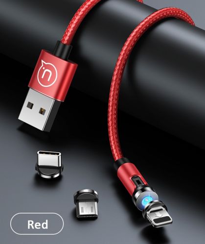 Кабель USB Lightning 8Pin USAMS US-SJ472 U59 Rotatable Magnetic 1м красный оптом, в розницу Центр Компаньон фото 2