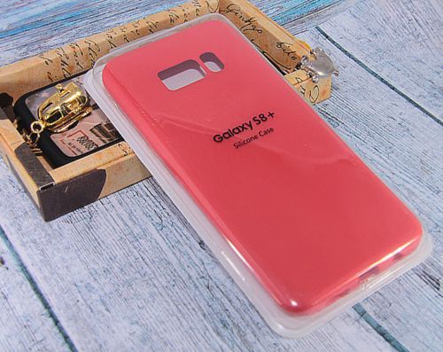 Чехол-накладка для Samsung G955H S8 Plus SILICONE CASE закрытый красный (1) - фото