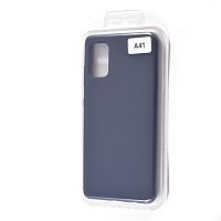Чехол-накладка для Samsung A415F A41 VEGLAS SILICONE CASE закрытый темно-синий (8) - фото