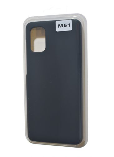 Чехол-накладка для Samsung M515F M51 VEGLAS SILICONE CASE закрытый черный (3) оптом, в розницу Центр Компаньон