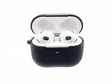 Чехол для наушников Airpods 3 Litchi черный - фото