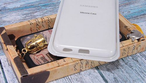 Чехол-накладка для Samsung A320F A3 SILICONE CASE закрытый белый оптом, в розницу Центр Компаньон фото 2