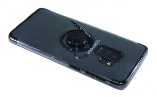 Чехол-накладка для Samsung G960F S9 ELECTROPLATED TPU КОЛЬЦО черный - фото