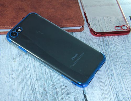 Чехол-накладка для iPhone 7/8/SE ELECTROPLATED TPU DOKA синий оптом, в розницу Центр Компаньон фото 2