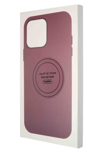 Чехол-накладка для iPhone 12\12 Pro SILICONE TPU NL поддержка MagSafe бордовый коробка оптом, в розницу Центр Компаньон фото 3